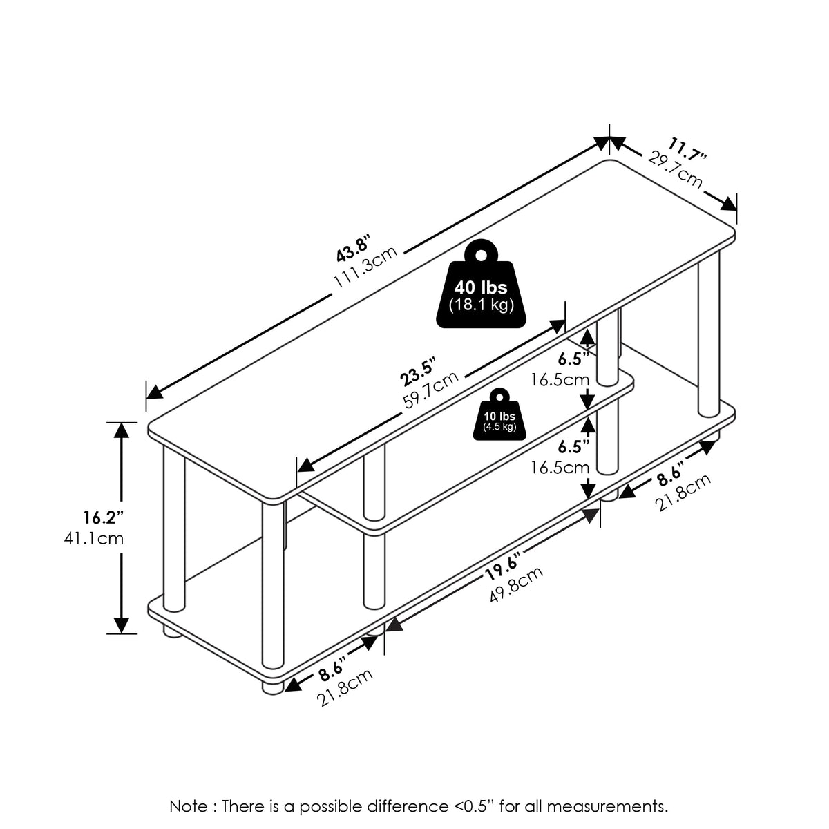Furinno Turn-N-Tube TV Stand – 8 Configurations & 14 Colors - Flex Gamingproduct_type