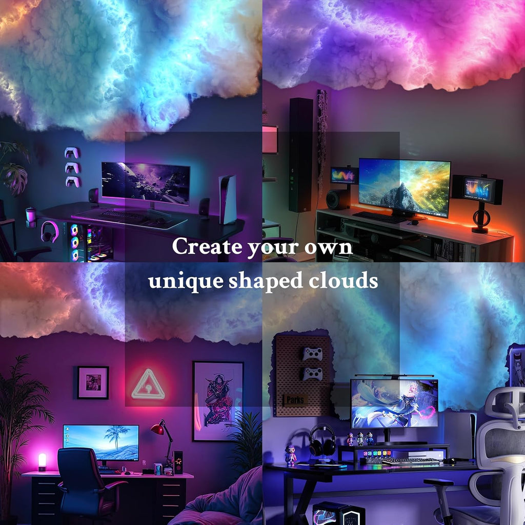 Fusehome 3D Cotton Thundercloud RGB LED Light – 2 Sizes - Flex Gamingproduct_type