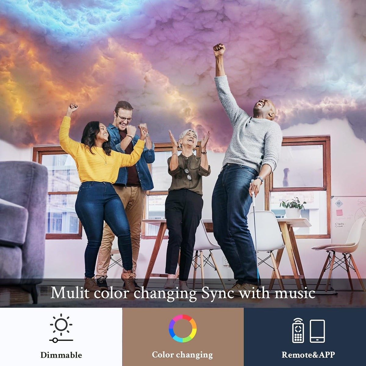 Fusehome 3D Cotton Thundercloud RGB LED Light – 2 Sizes - Flex Gamingproduct_type