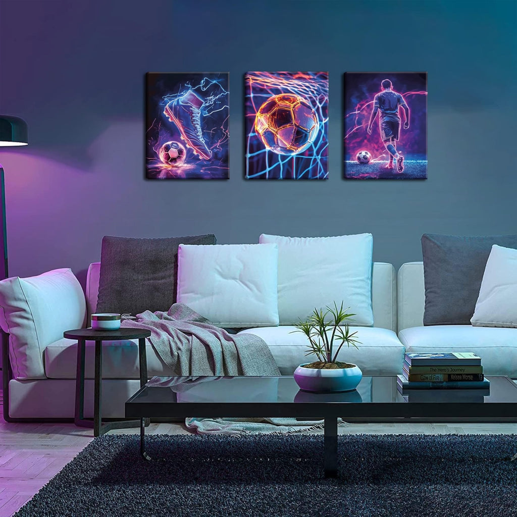 Game Room Decor Posters Set of 3 – Neon Gaming Wall Art – 2 Sizes & 10 Designs - Flex Gamingproduct_type