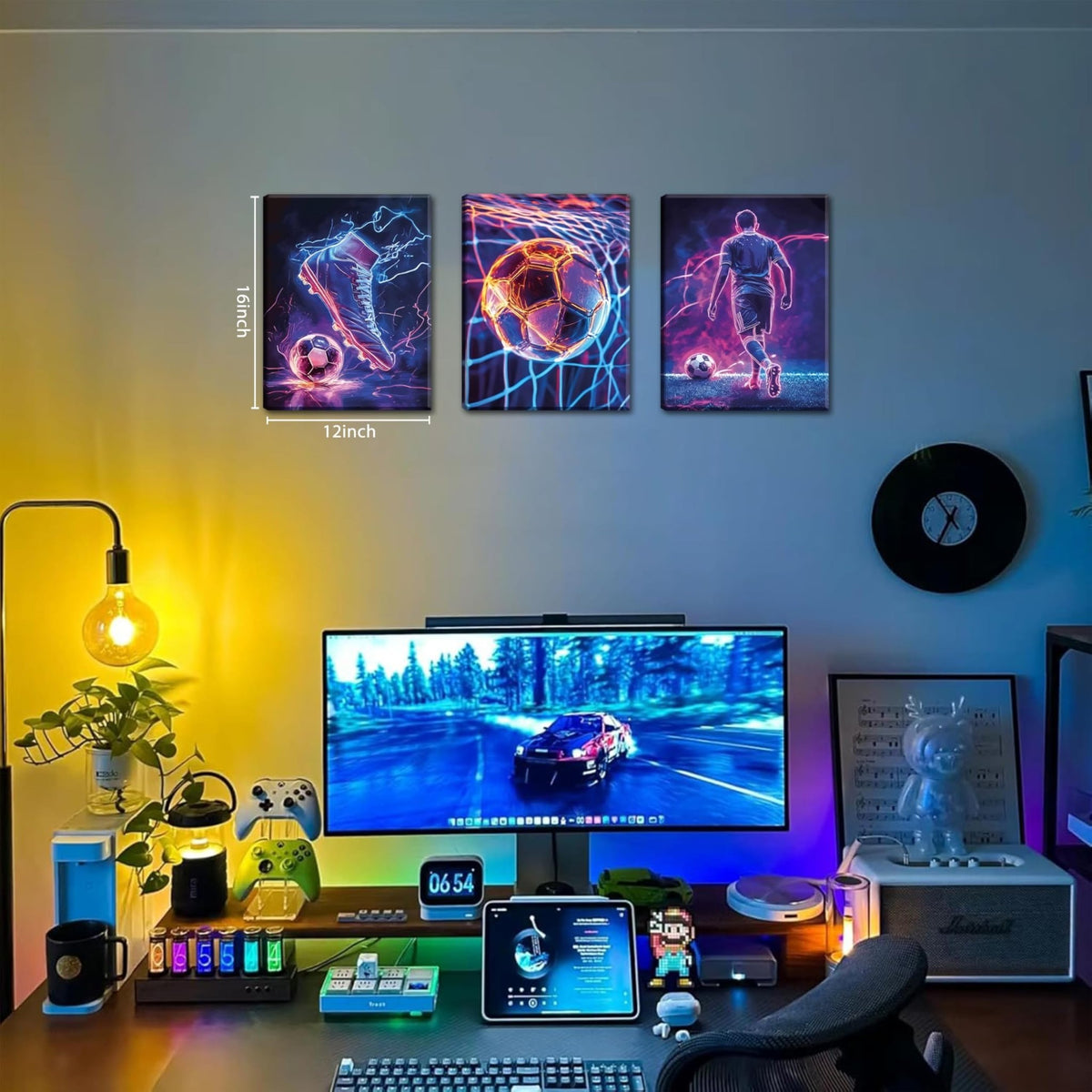 Game Room Decor Posters Set of 3 – Neon Gaming Wall Art – 2 Sizes & 10 Designs - Flex Gamingproduct_type