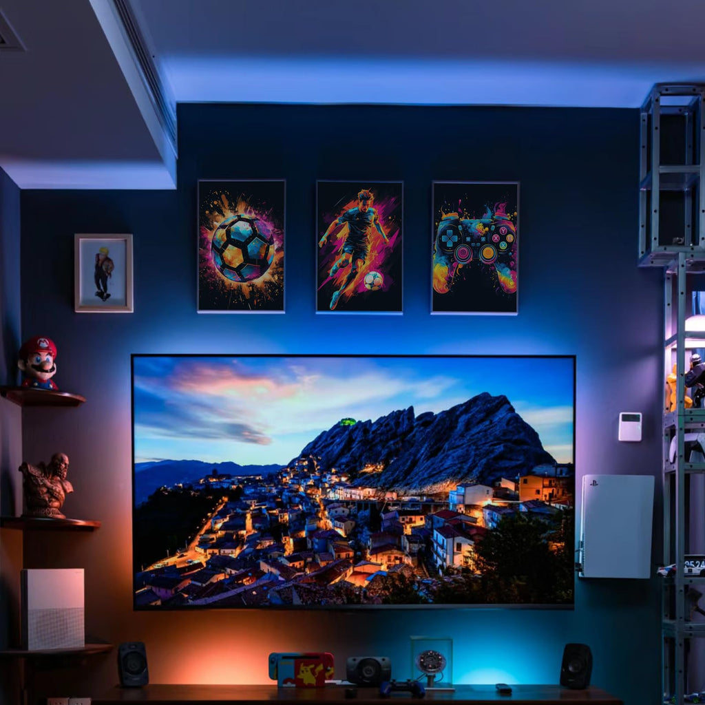 Game Room Decor Posters Set of 3 – Neon Gaming Wall Art – 2 Sizes & 10 Designs - Flex Gamingproduct_type