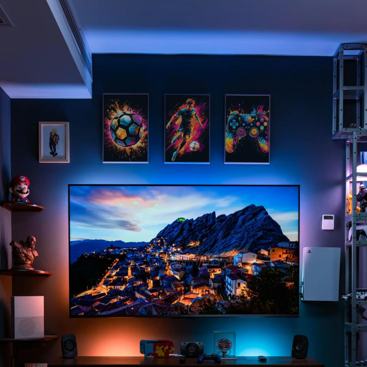 Game Room Decor Posters Set of 3 – Neon Gaming Wall Art – 2 Sizes & 10 Designs - Flex Gamingproduct_type