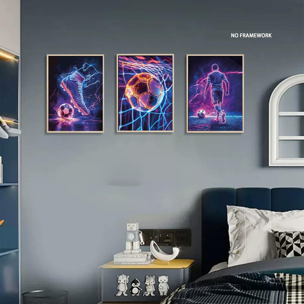 Game Room Decor Posters Set of 3 – Neon Gaming Wall Art – 2 Sizes & 10 Designs - Flex Gamingproduct_type