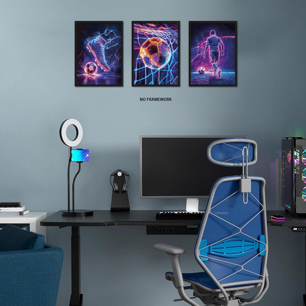 Game Room Decor Posters Set of 3 – Neon Gaming Wall Art – 2 Sizes & 10 Designs - Flex Gamingproduct_type