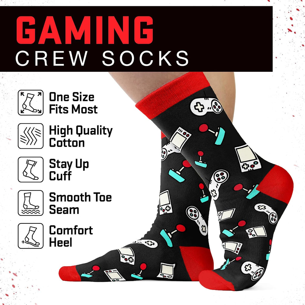 Gaming Themed Socks – Gamer Gift, One Size Fits Most - Flex Gamingproduct_type