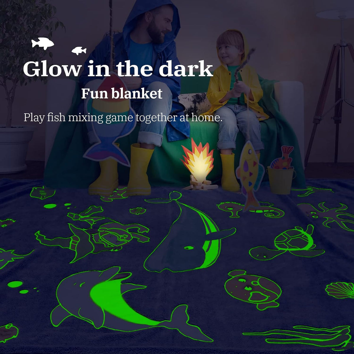 Gitrat Glow in the Dark Gaming Blanket – 7 Colors & 6 Sizes - Flex Gamingproduct_type