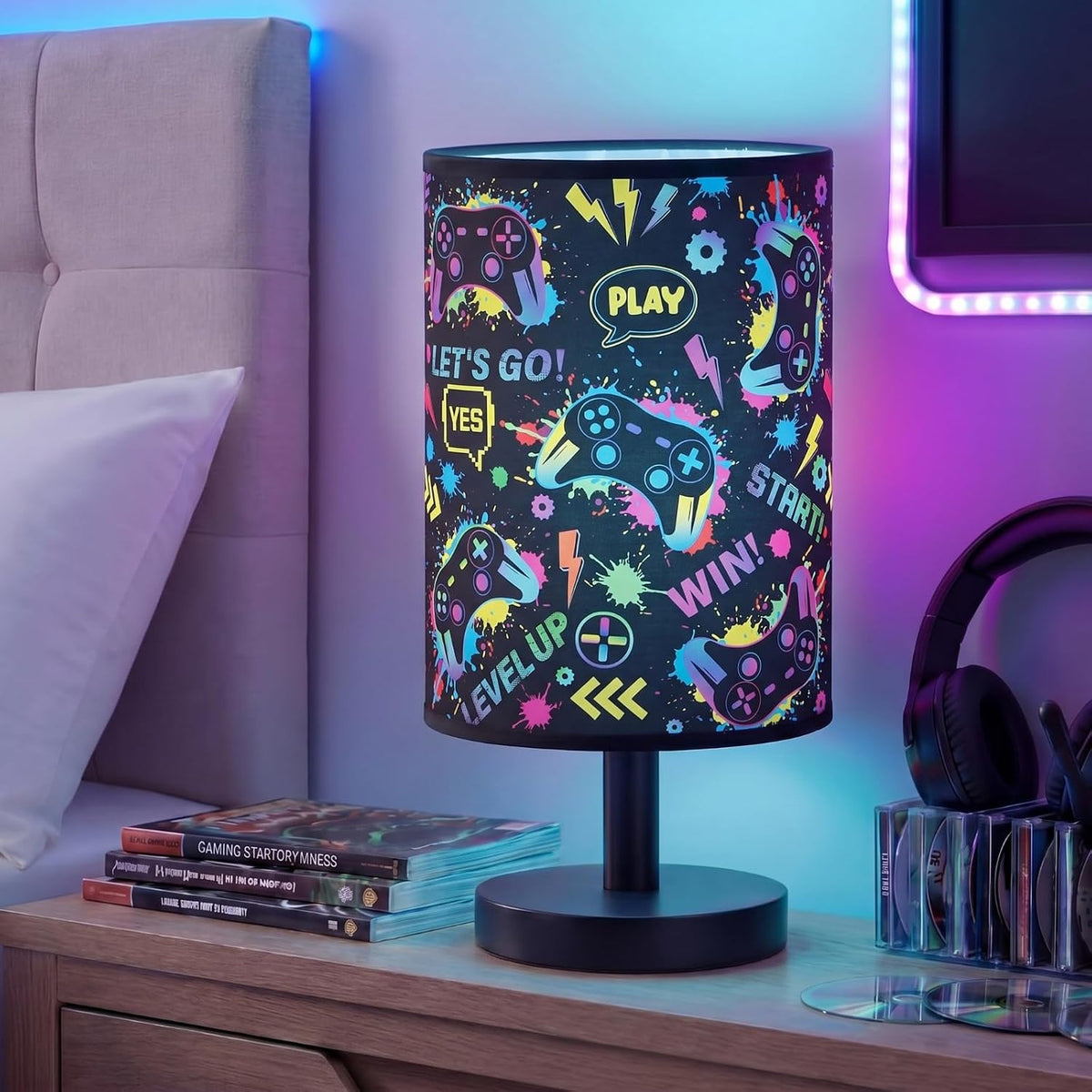 Glooglitter Linen Bedside Lamp – 21 Styles - Flex Gamingproduct_type