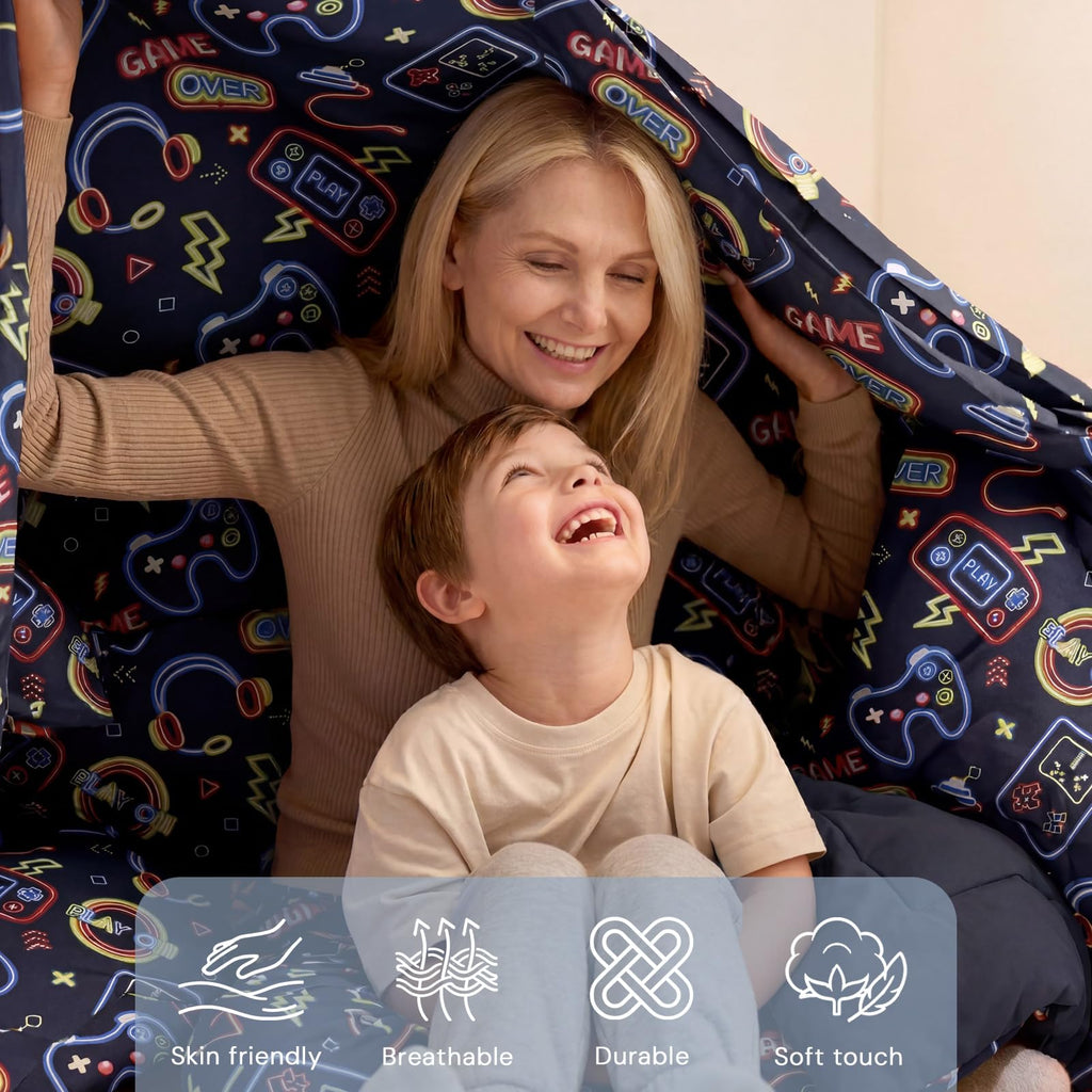 Glow in the Dark Comforter Set – 3 Pieces, 3 Sizes & 16 Colors - Flex Gamingproduct_type