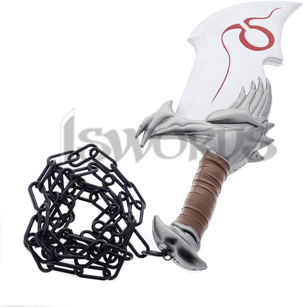 God of War Kratos Blades of Chaos – Foam Cosplay Props, 17" with Chain, Silver - Flex Gamingproduct_type