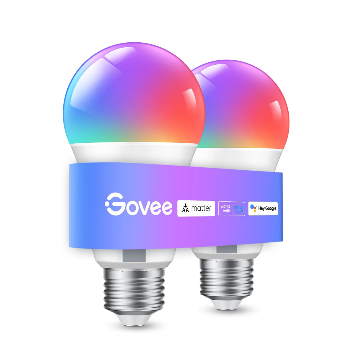 Govee A19 Smart Light Bulbs, RGBWW Color Changing, E26 – 5 Pack Sizes - Flex Gamingproduct_type