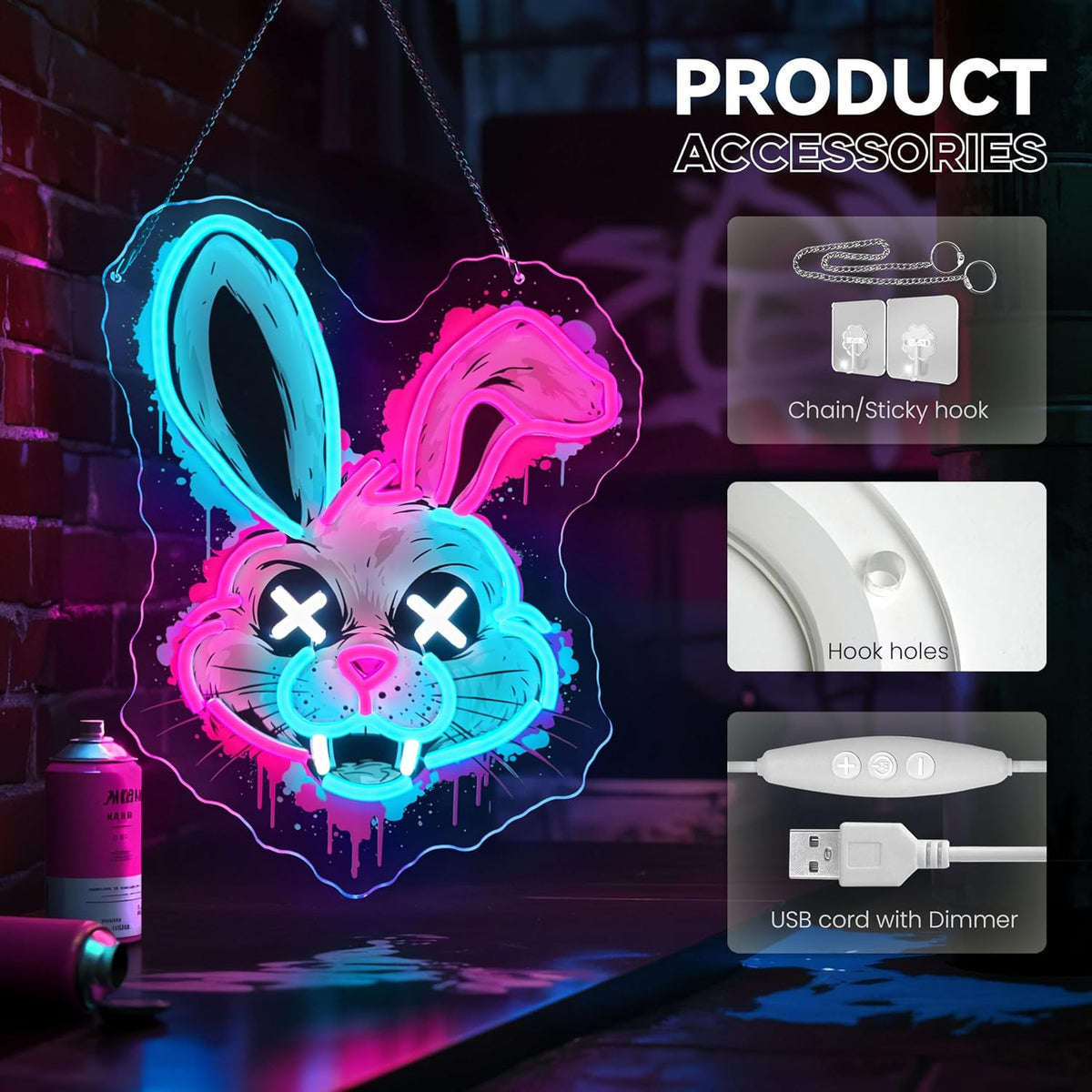 Graxie Cute Character LED Neon Sign – 3 Designs - Flex Gamingproduct_type