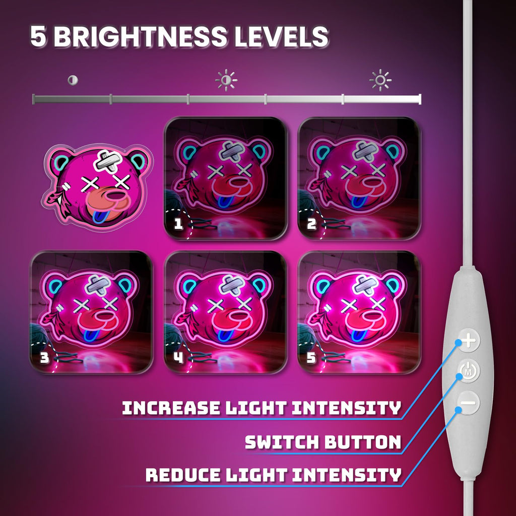 Graxie Cute Character LED Neon Sign – 3 Designs - Flex Gamingproduct_type