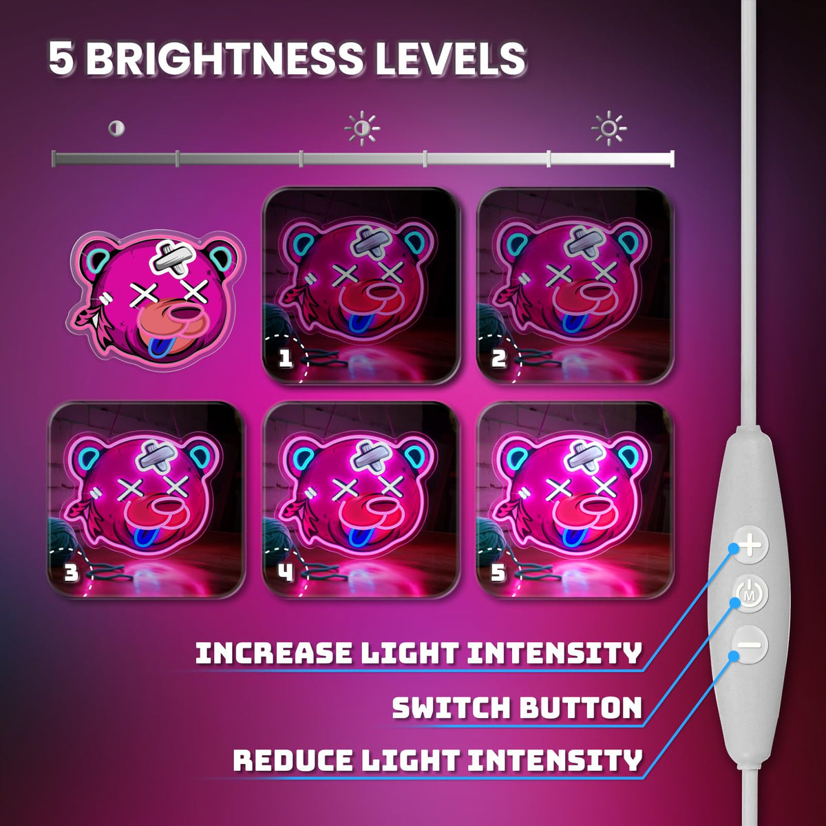 Graxie Cute Character LED Neon Sign – 3 Designs - Flex Gamingproduct_type