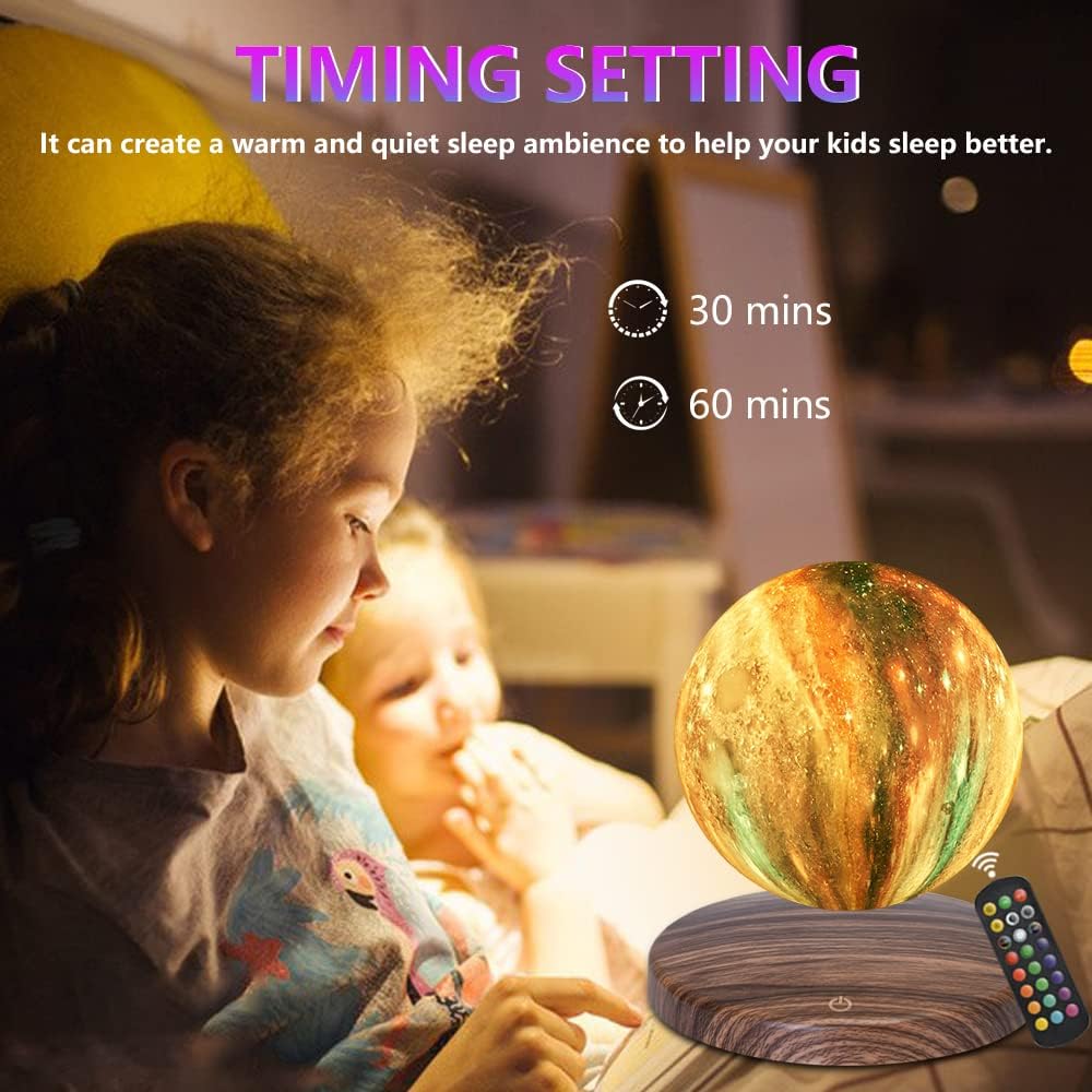 GROPINFLY Levitating Moon Lamp – 18 Colors & Multicolor - Flex Gamingproduct_type