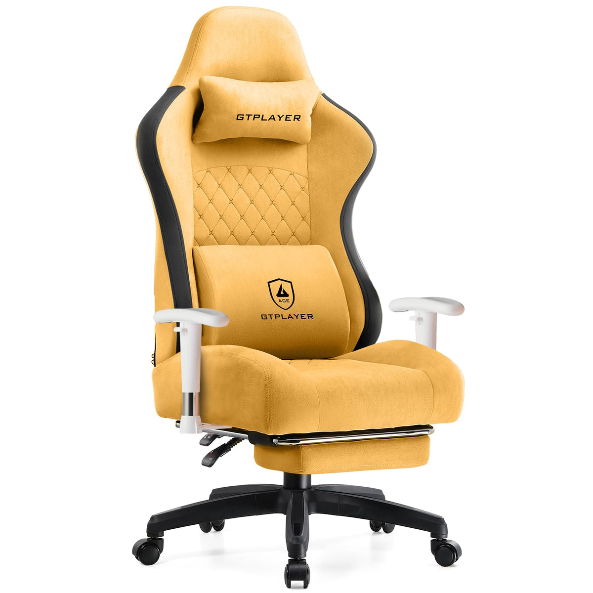 GTPLAYER Gaming Chair with Bluetooth 5.3 Speakers, 3D Armrests & Retractable Footrest – 10 Colors - Flex Gamingproduct_type
