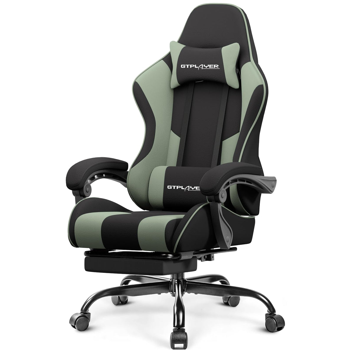GTPLAYER Gaming Chair with Footrest & Lumbar Support, 300lb Capacity – 12 Colors - Flex Gamingproduct_type