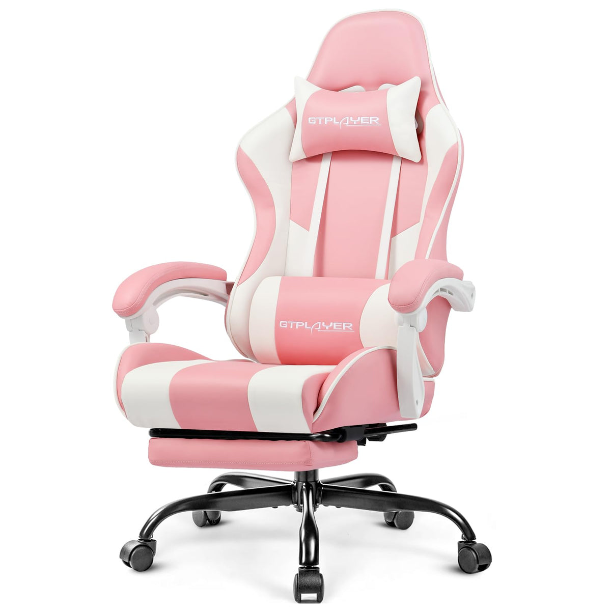GTPLAYER Gaming Chair with Footrest & Lumbar Support, 300lb Capacity – 12 Colors - Flex Gamingproduct_type