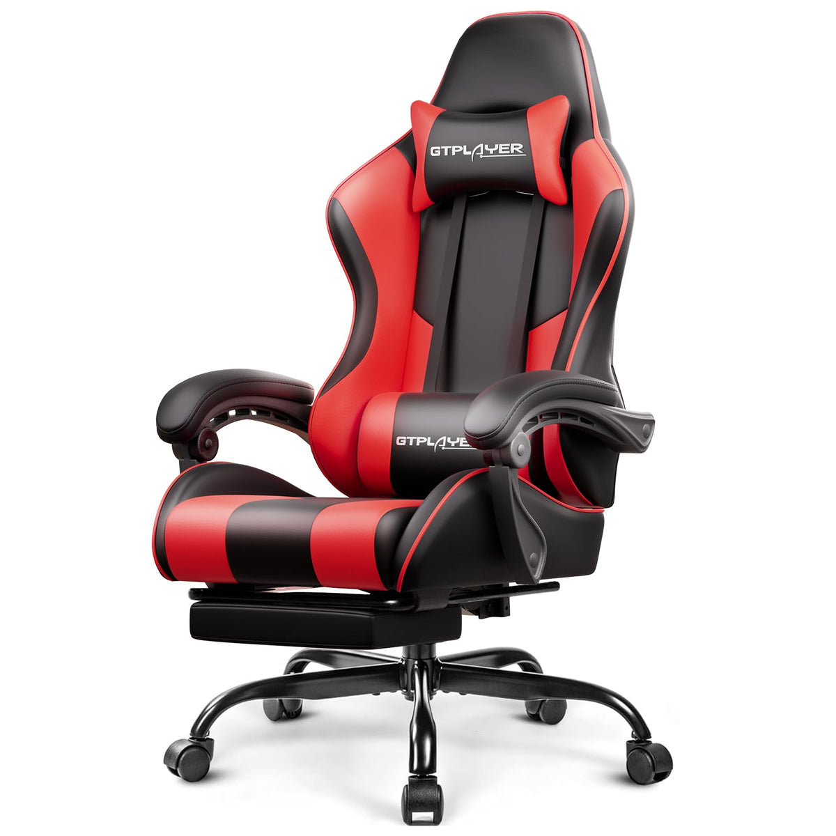 GTPLAYER Gaming Chair with Footrest & Lumbar Support, 300lb Capacity – 12 Colors - Flex Gamingproduct_type