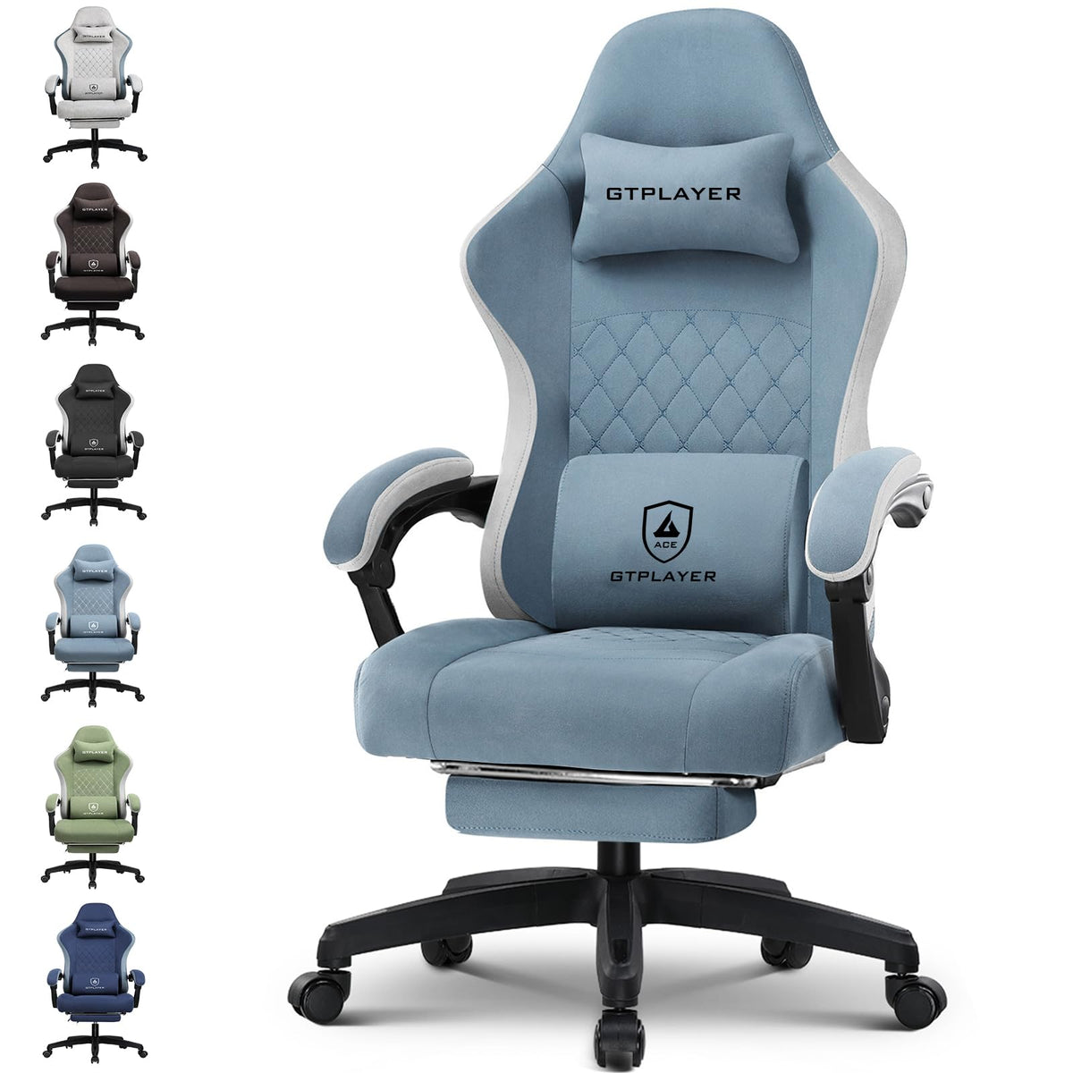 GTPLAYER Gaming Chair with Pocket Springs & Footrest – 15 Colors - Flex Gamingproduct_type
