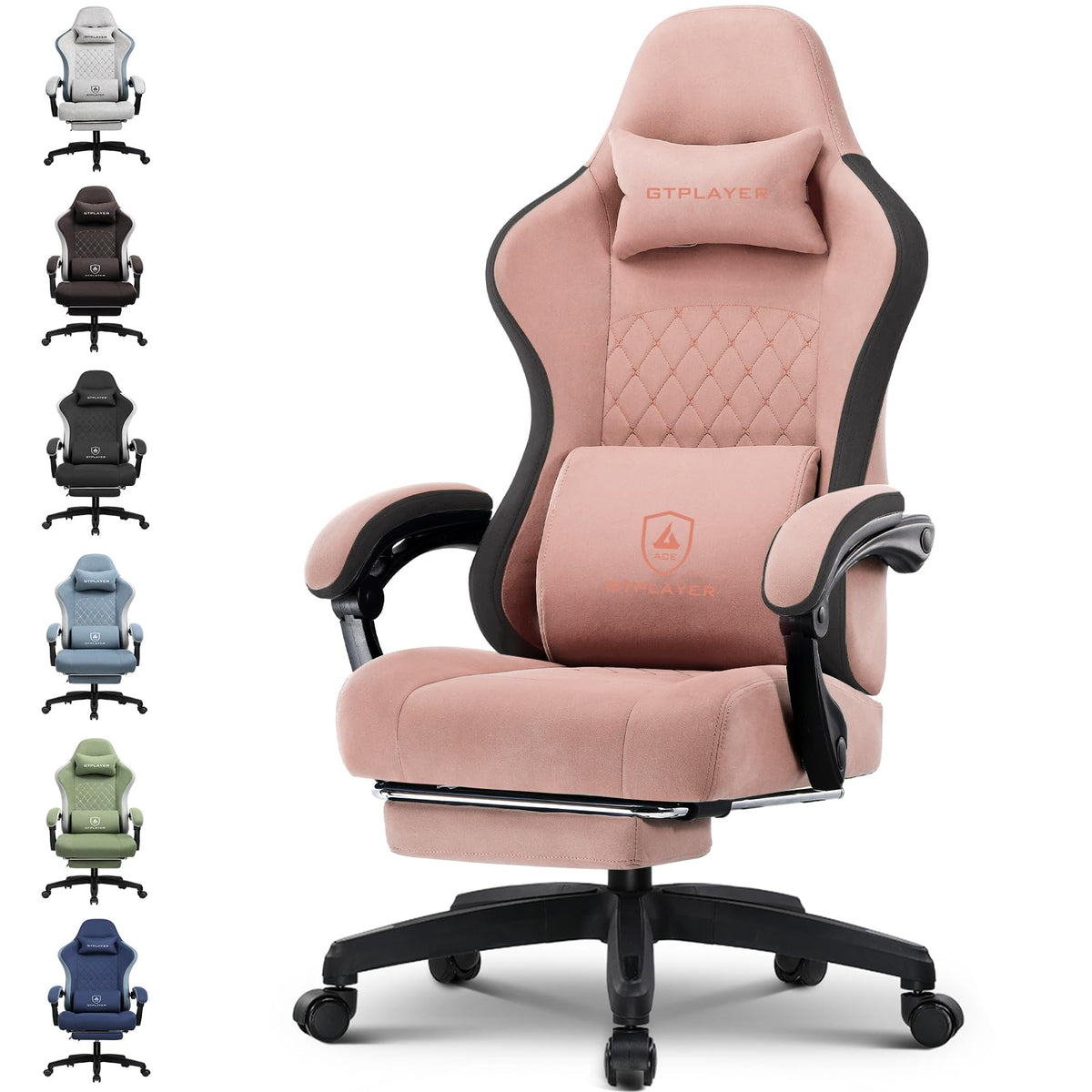 GTPLAYER Gaming Chair with Pocket Springs & Footrest – 15 Colors - Flex Gamingproduct_type