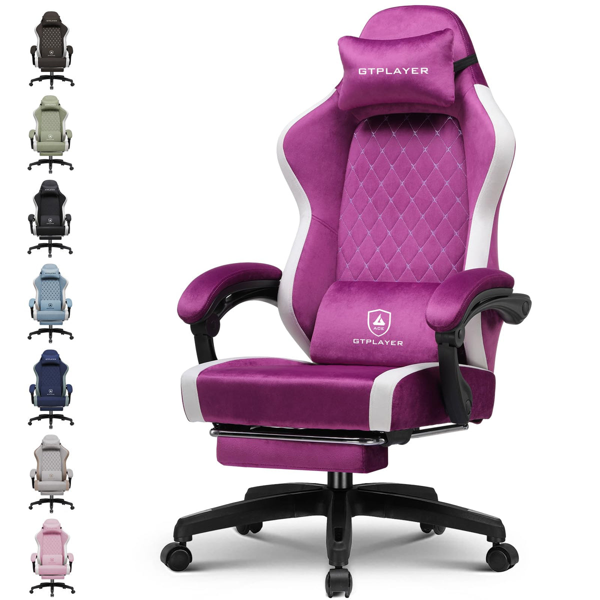 GTPLAYER Gaming Chair with Pocket Springs & Footrest – 15 Colors - Flex Gamingproduct_type
