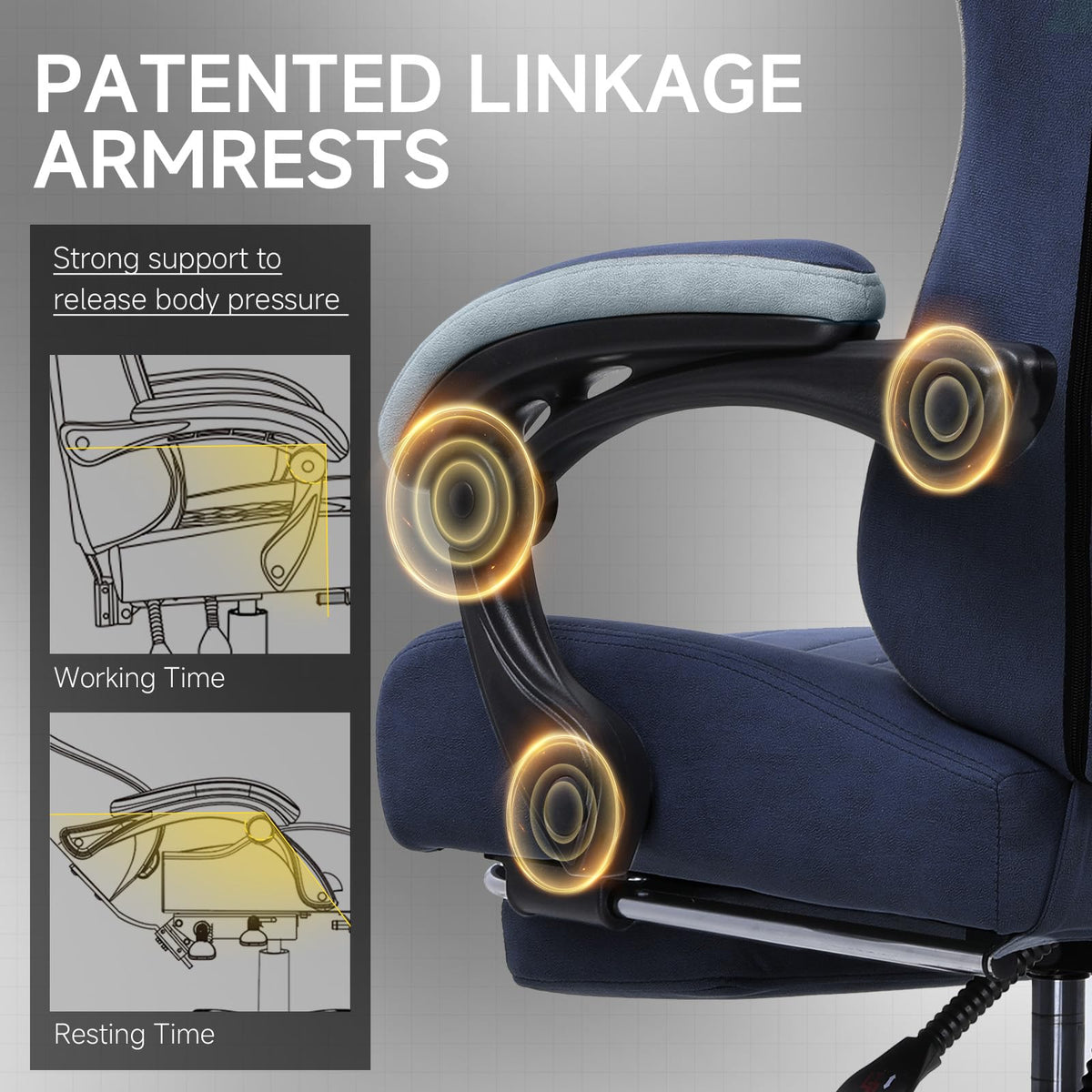 GTPLAYER Gaming Chair with Pocket Springs & Footrest – 15 Colors - Flex Gamingproduct_type