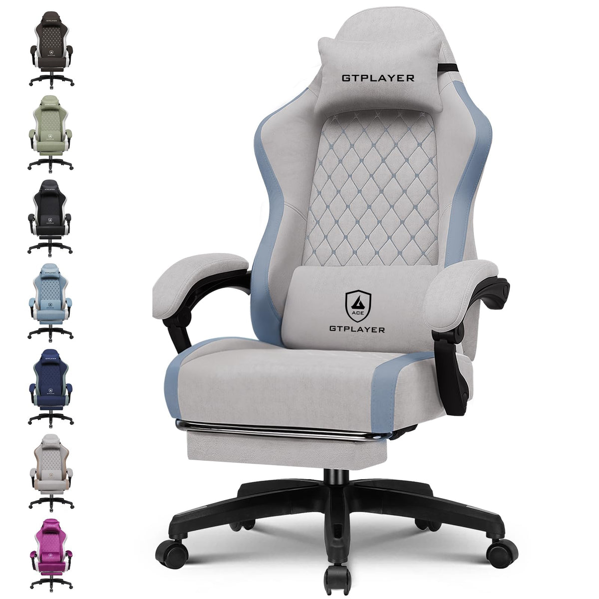 GTPLAYER Gaming Chair with Pocket Springs & Footrest – 15 Colors - Flex Gamingproduct_type