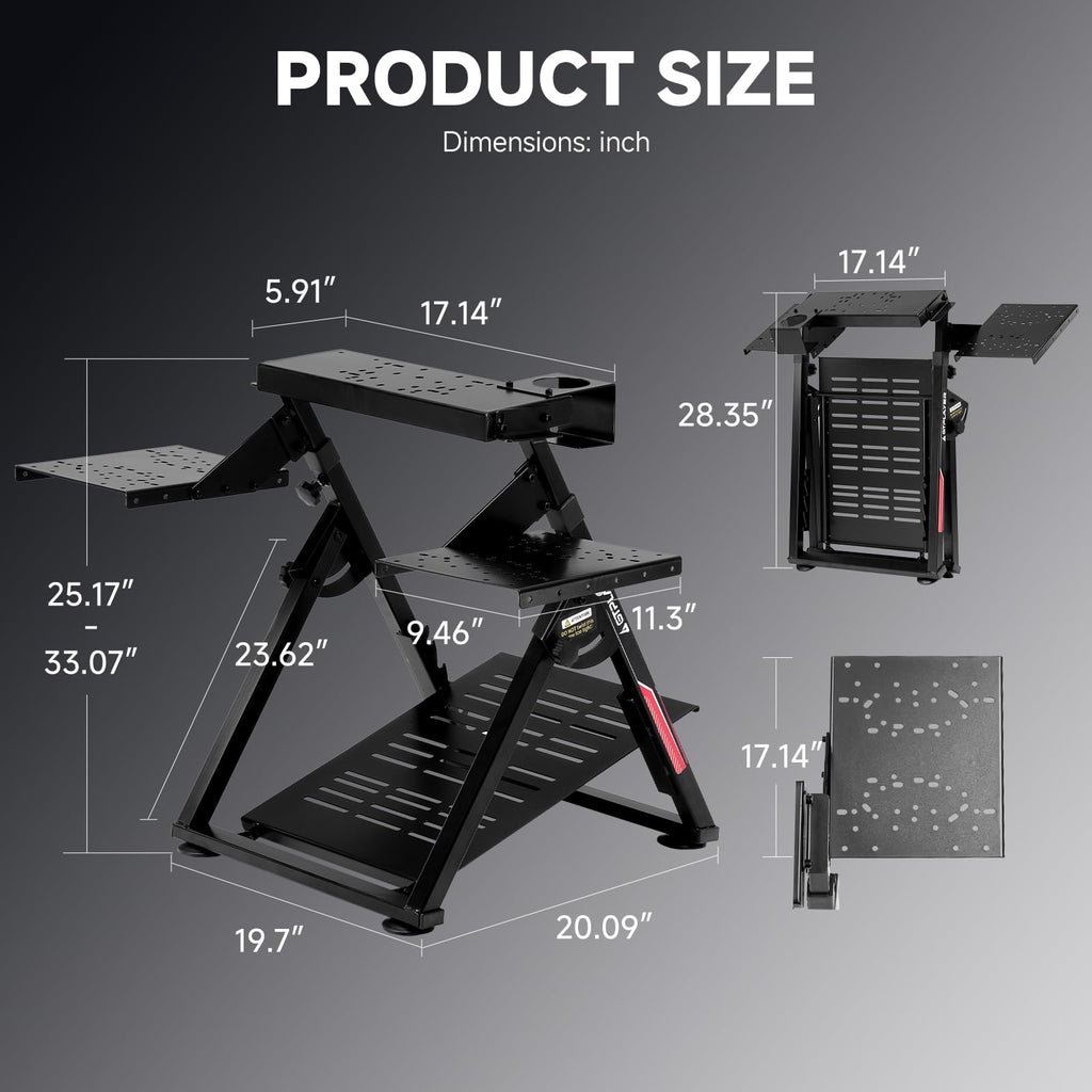 GTPLAYER GTS04 Sim Racing Wheel Stand – 3 Options - Flex Gamingproduct_type