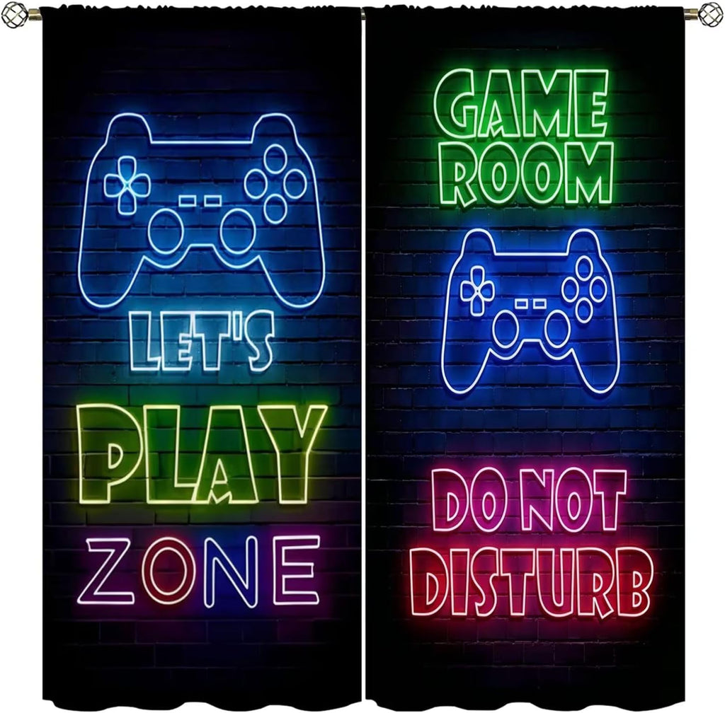 GY Gaming Blackout Curtains, 2 Panels – 7 Sizes & 2 Patterns - Flex Gamingproduct_type