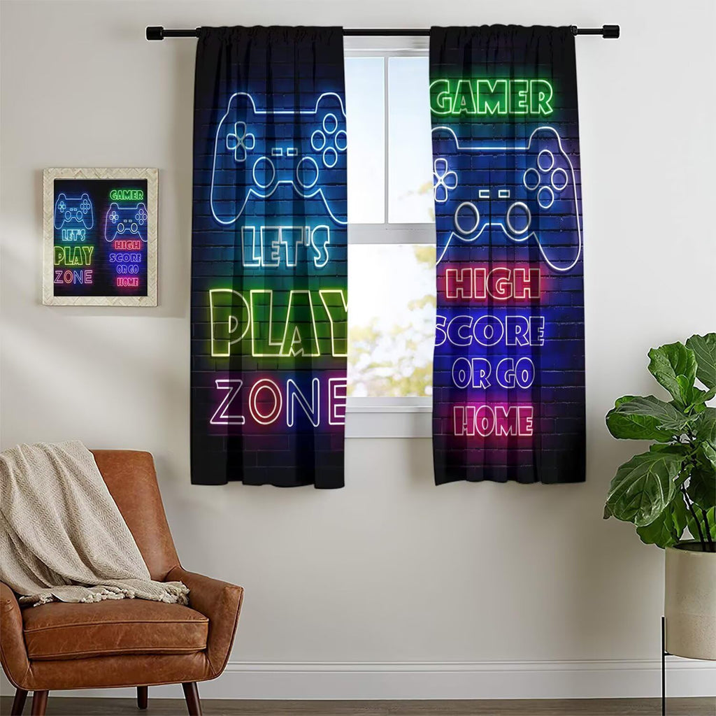 GY Gaming Blackout Curtains, 2 Panels – 7 Sizes & 2 Patterns - Flex Gamingproduct_type