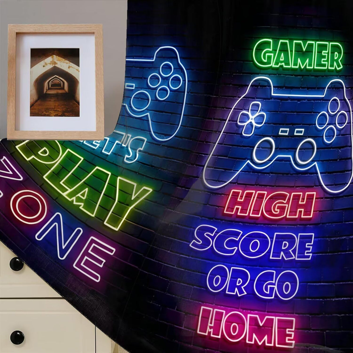GY Gaming Blackout Curtains, 2 Panels – 7 Sizes & 2 Patterns - Flex Gamingproduct_type