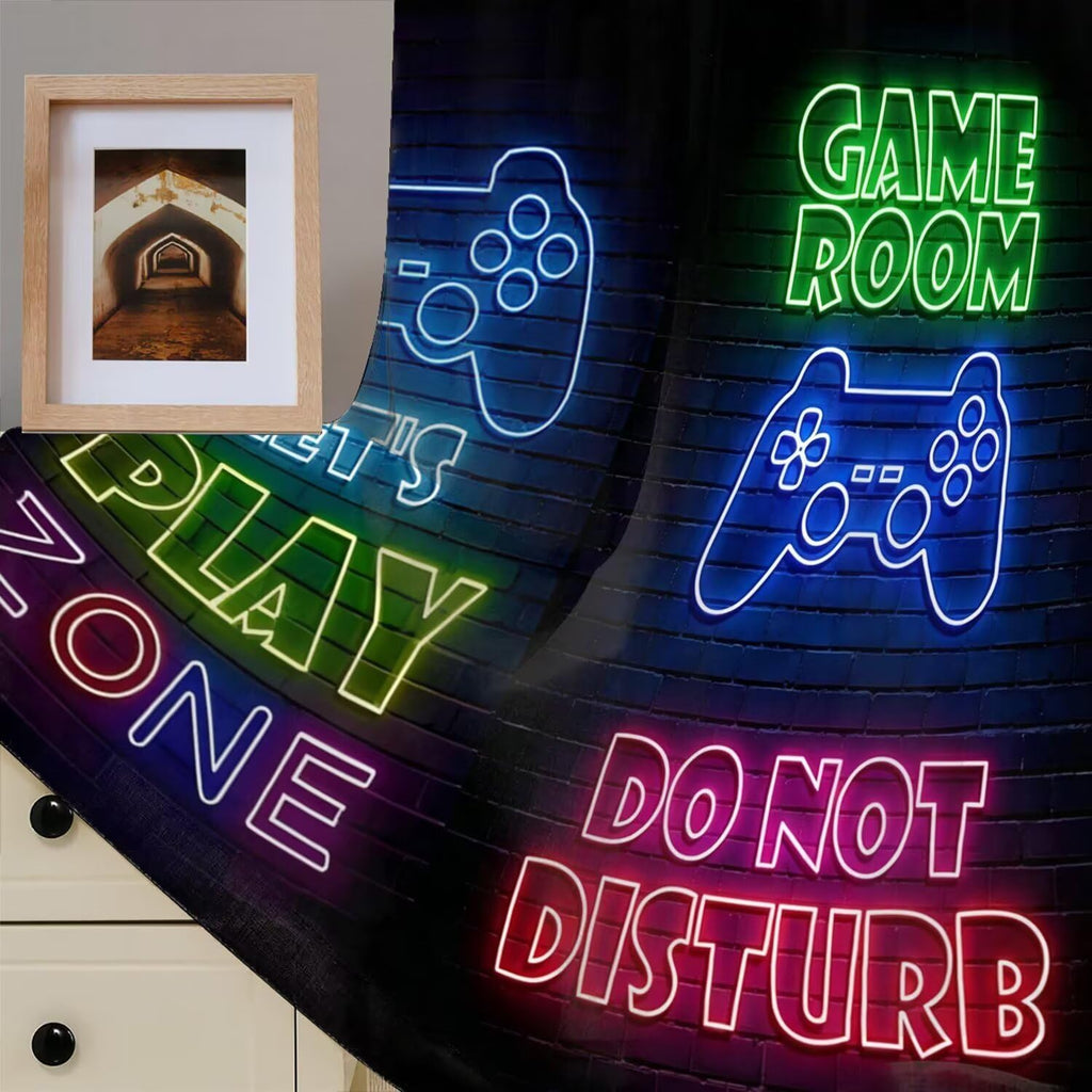 GY Gaming Blackout Curtains, 2 Panels – 7 Sizes & 2 Patterns - Flex Gamingproduct_type