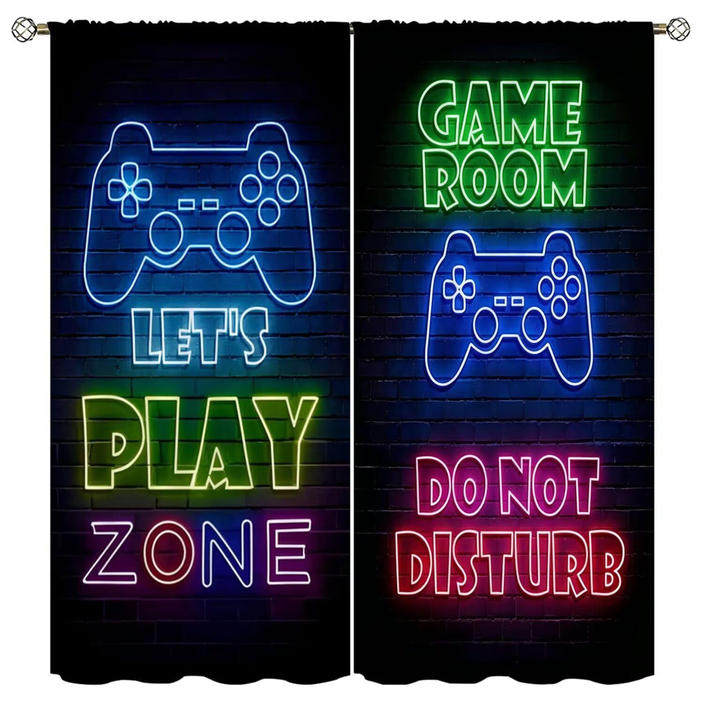 GY Gaming Blackout Curtains, 2 Panels – 7 Sizes & 2 Patterns - Flex Gamingproduct_type