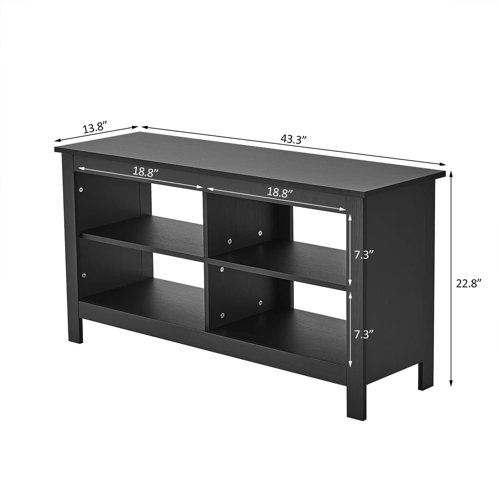 Gyger 43" TV Stand with 4 Open Shelves, Mid-Century Modern – 2 Colors - Flex Gamingproduct_type
