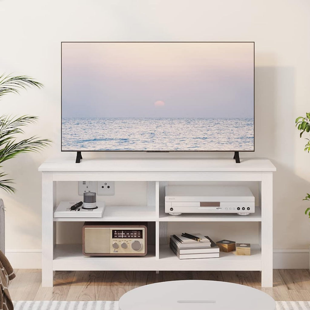 Gyger 43" TV Stand with 4 Open Shelves, Mid-Century Modern – 2 Colors - Flex Gamingproduct_type