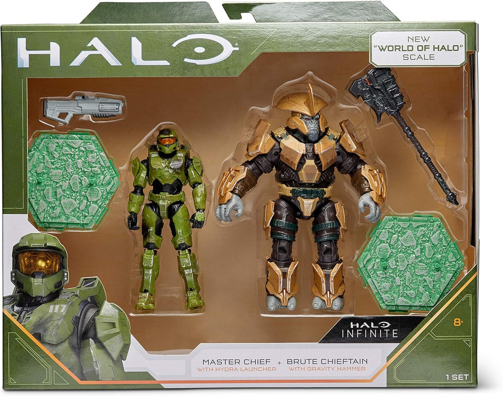 Halo Infinite World of Halo Master Chief vs. Brute Chieftain 4" 2-Figure Pack - Flex Gamingproduct_type