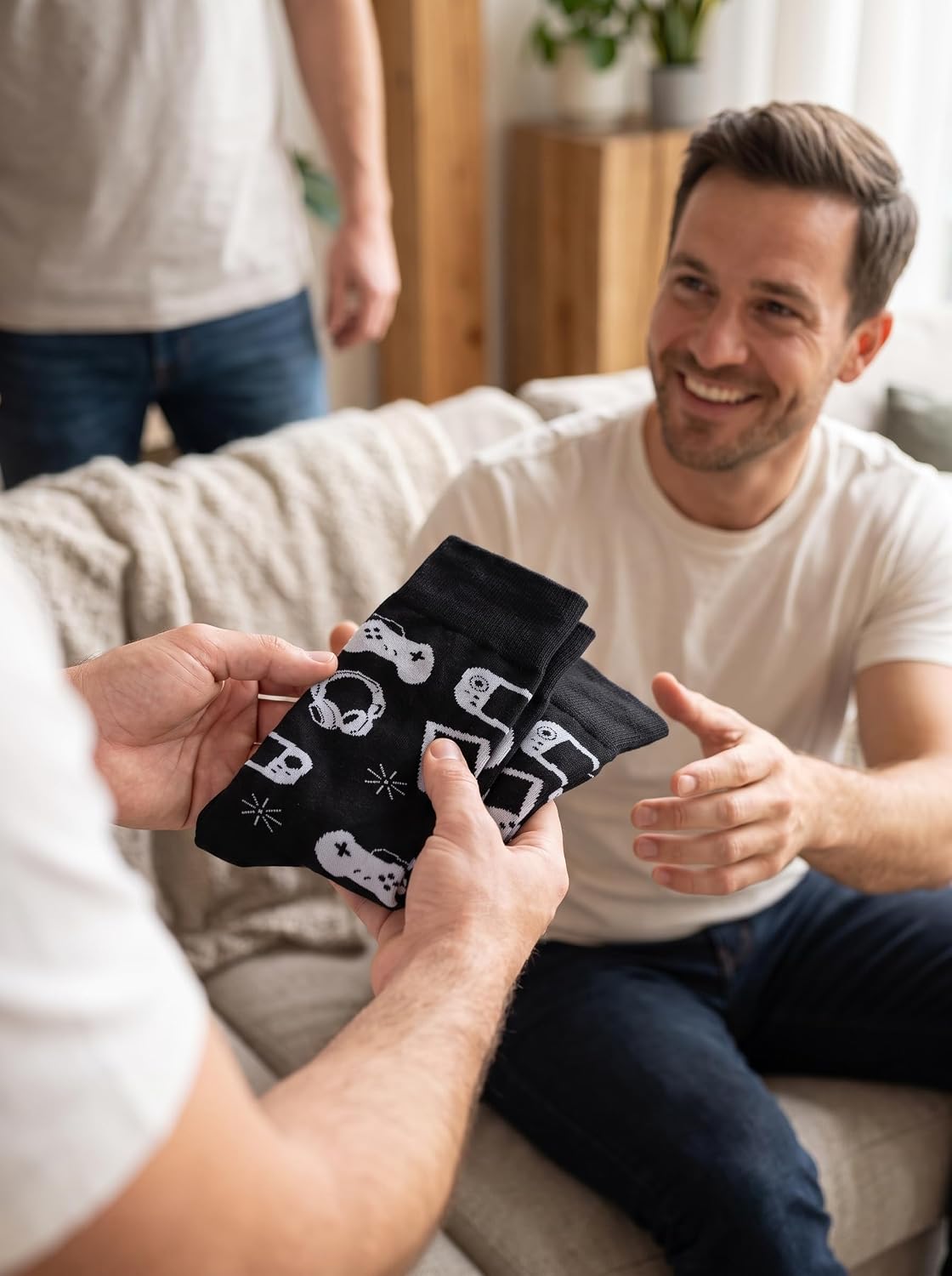 Hapfine "Don't Disturb I'm Gaming" Crew Socks – One Size - Flex Gamingproduct_type