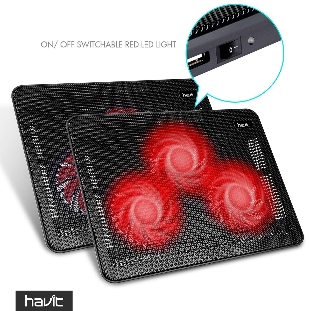 HAVIT HV-F2056 Laptop Cooling Pad 15.6–17 Inch – 3 Colors - Flex Gamingproduct_type