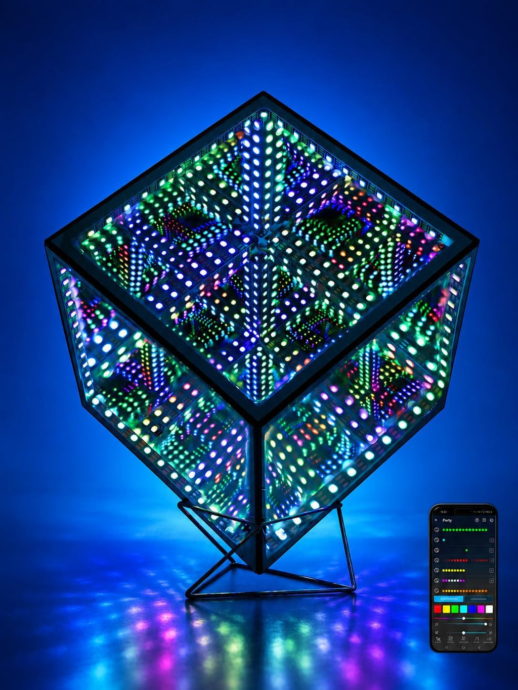 Heepulor Infinity Mirror Hyper Cube LED Lamp – 4 Sizes - Flex Gamingproduct_type