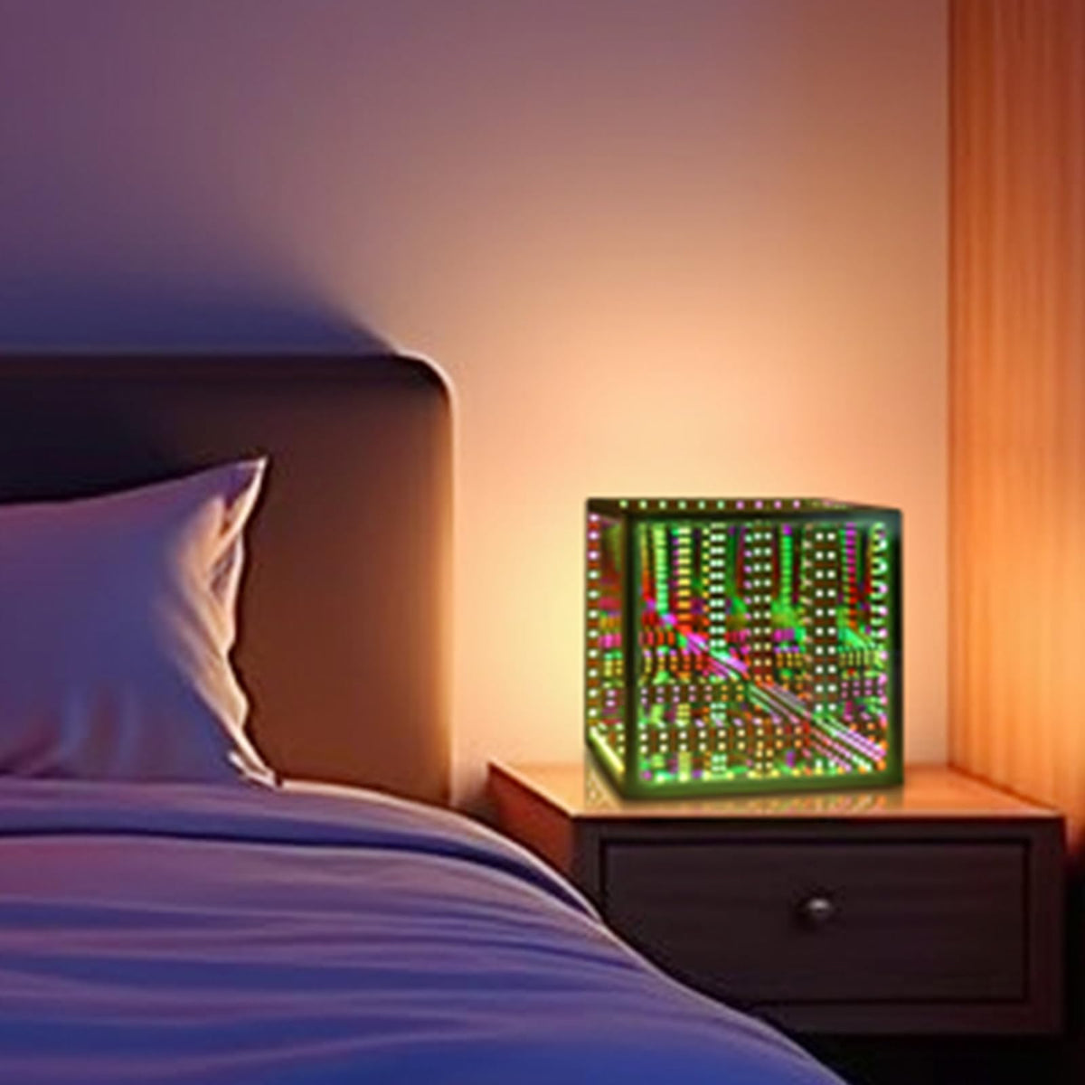 Heepulor Infinity Mirror Hyper Cube LED Lamp – 4 Sizes - Flex Gamingproduct_type