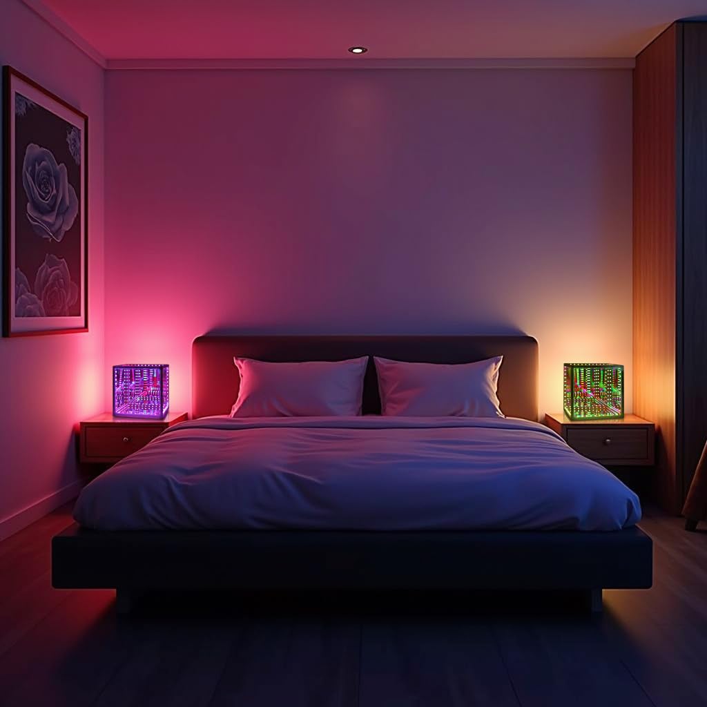 Heepulor Infinity Mirror Hyper Cube LED Lamp – 4 Sizes - Flex Gamingproduct_type