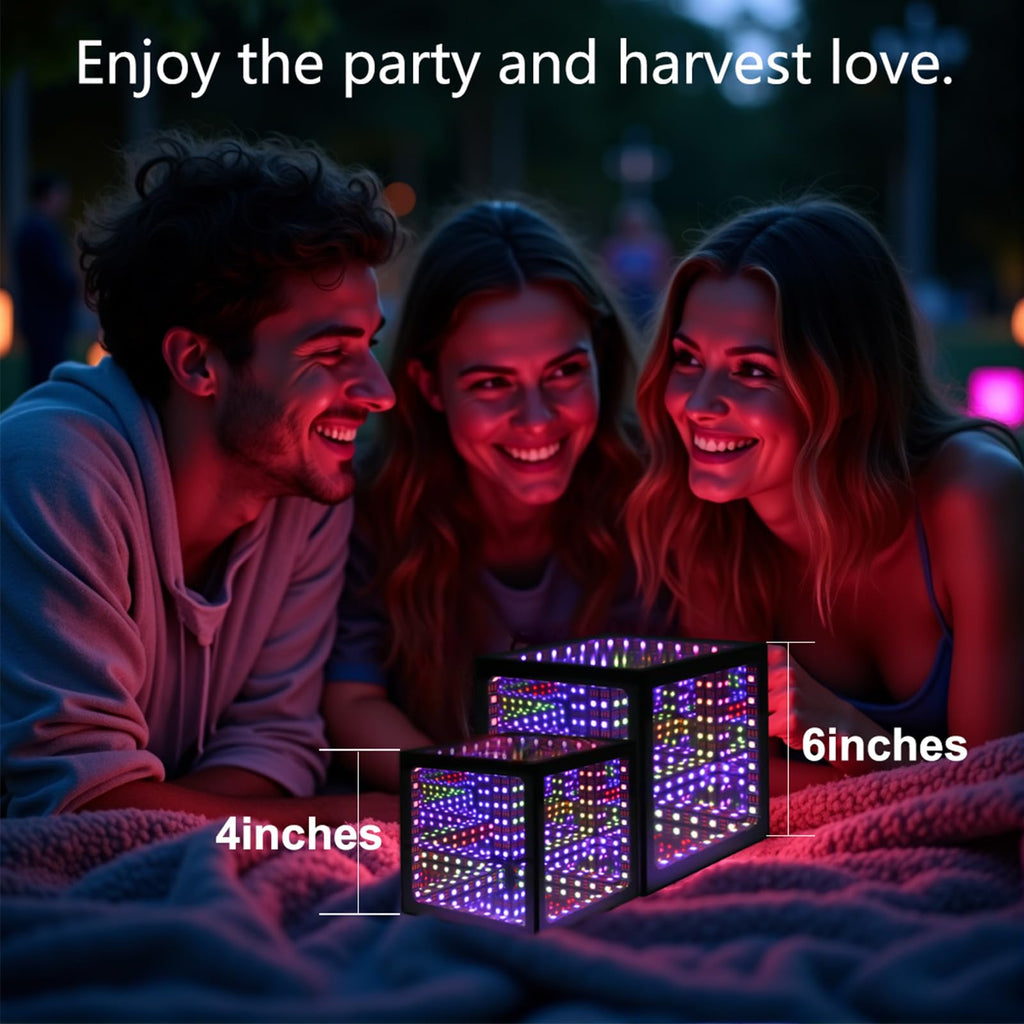 Heepulor Infinity Mirror Hyper Cube LED Lamp – 4 Sizes - Flex Gamingproduct_type