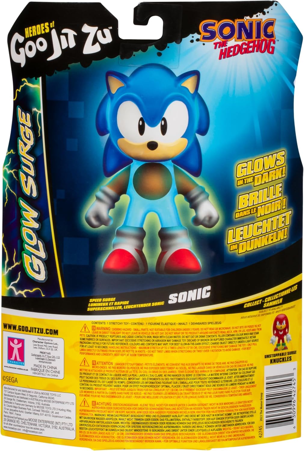 Heroes of Goo Jit Zu Sonic the Hedgehog Speed Surge Sonic – Glow in the Dark - Flex Gamingproduct_type