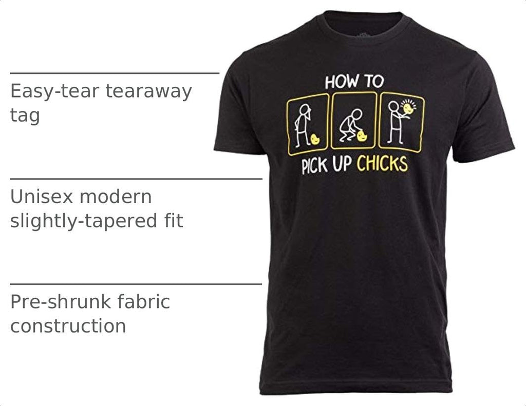 How to Pick Up Chicks Graphic Tee – Black, 6 Sizes - Flex Gamingproduct_type
