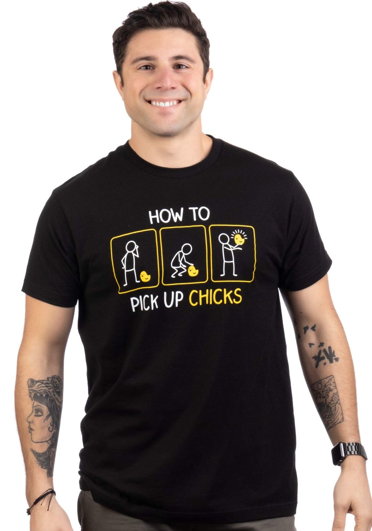 How to Pick Up Chicks Graphic Tee – Black, 6 Sizes - Flex Gamingproduct_type