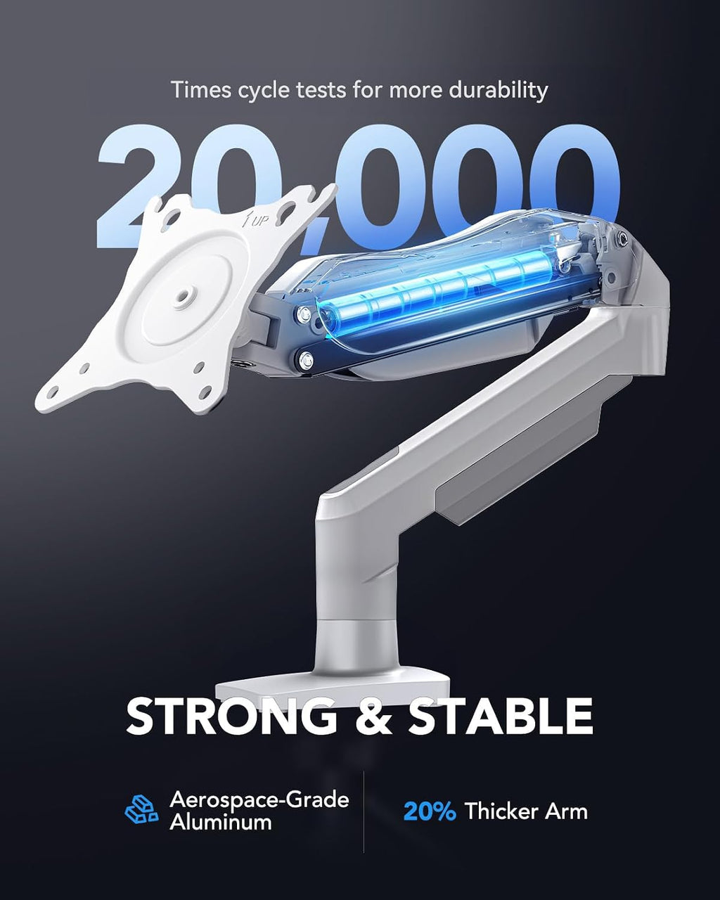 HUANUO FlowLift Single Monitor Arm 13-32 Inch – 2 Colors - Flex Gamingproduct_type