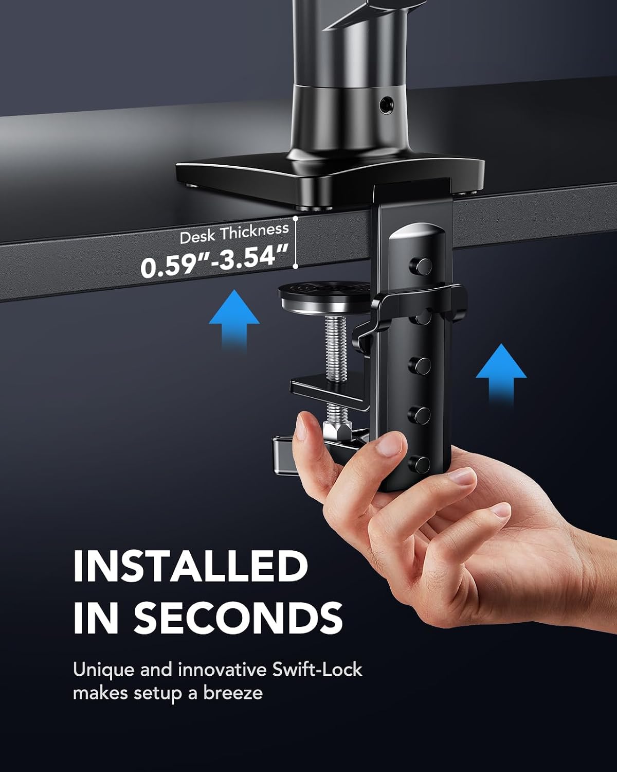 HUANUO FlowLift Single Monitor Arm 13-32 Inch – 2 Colors - Flex Gamingproduct_type