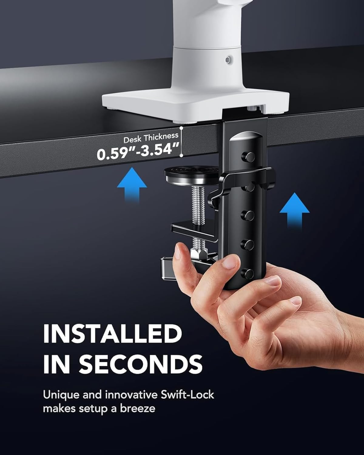 HUANUO FlowLift Single Monitor Arm 13-32 Inch – 2 Colors - Flex Gamingproduct_type