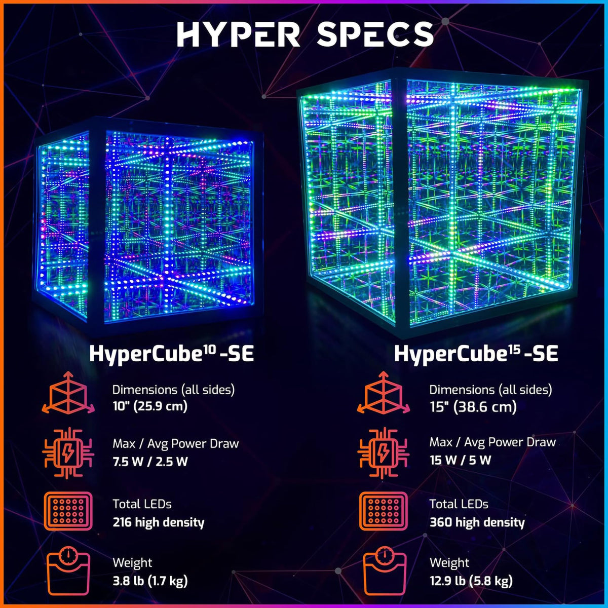 Hyperspace Lighting Co. Infinity Mirror LED Lamp – 4 Sizes - Flex Gamingproduct_type